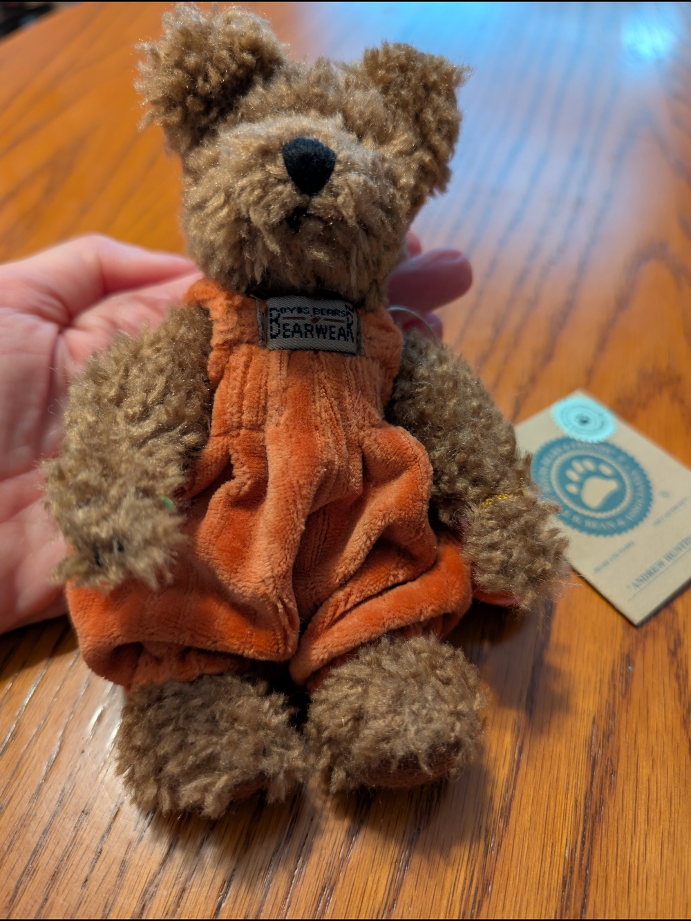 Boyds Bear. "Andrew Huntington". 7 In. NWT. Collectible.